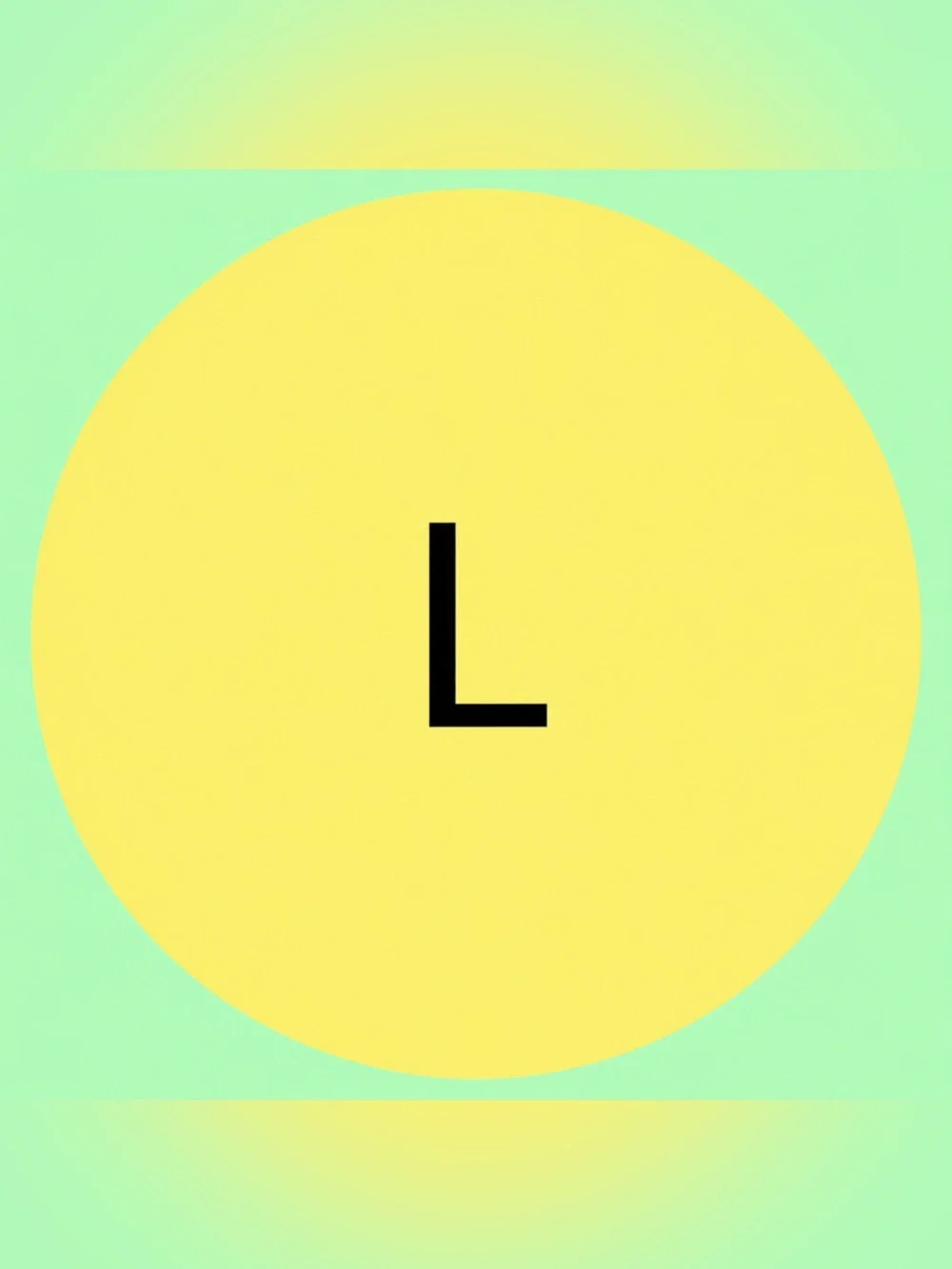 50 SHIPPING STICKERS - 2” ROUND - SIZE CLOTHING LABELS - LARGE “L” - YELLOW